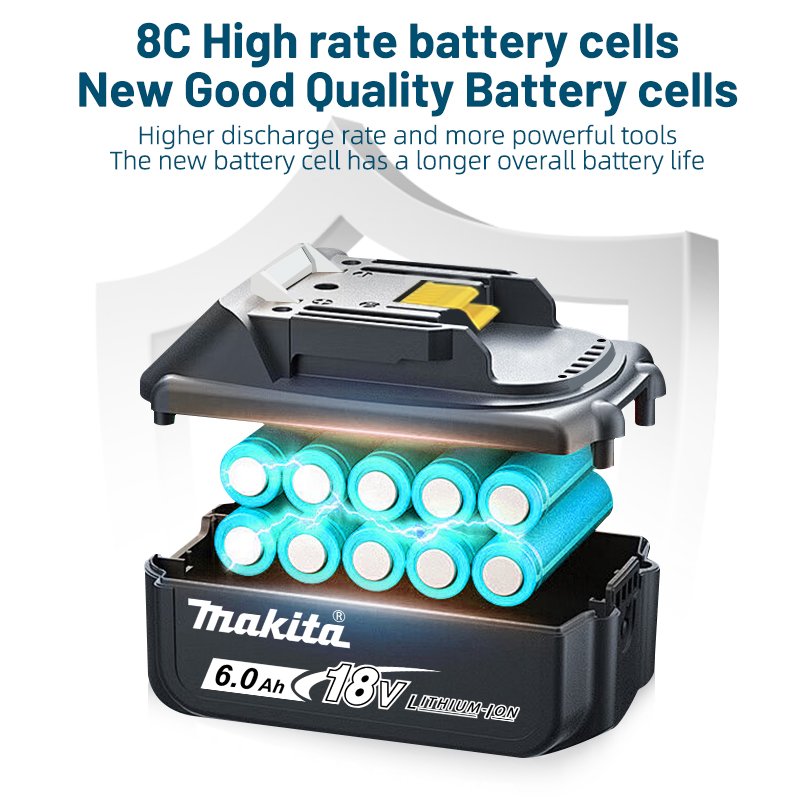 18V Hardware Power Tools Accessories for Makita BL1830B Lithium Ion Battery Pack Power Hammer