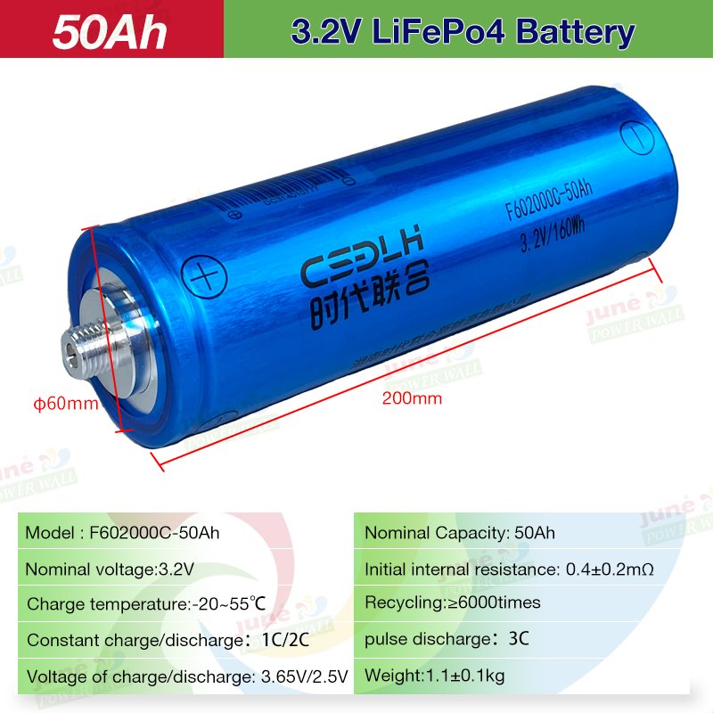 TOP 50Ah Lifepo4 Battery 3.2V Lithium ion Rechargeable Energy Storage Batteries Deep Cycle Blade Lifepo4 Prismatic Solar Lifepo4