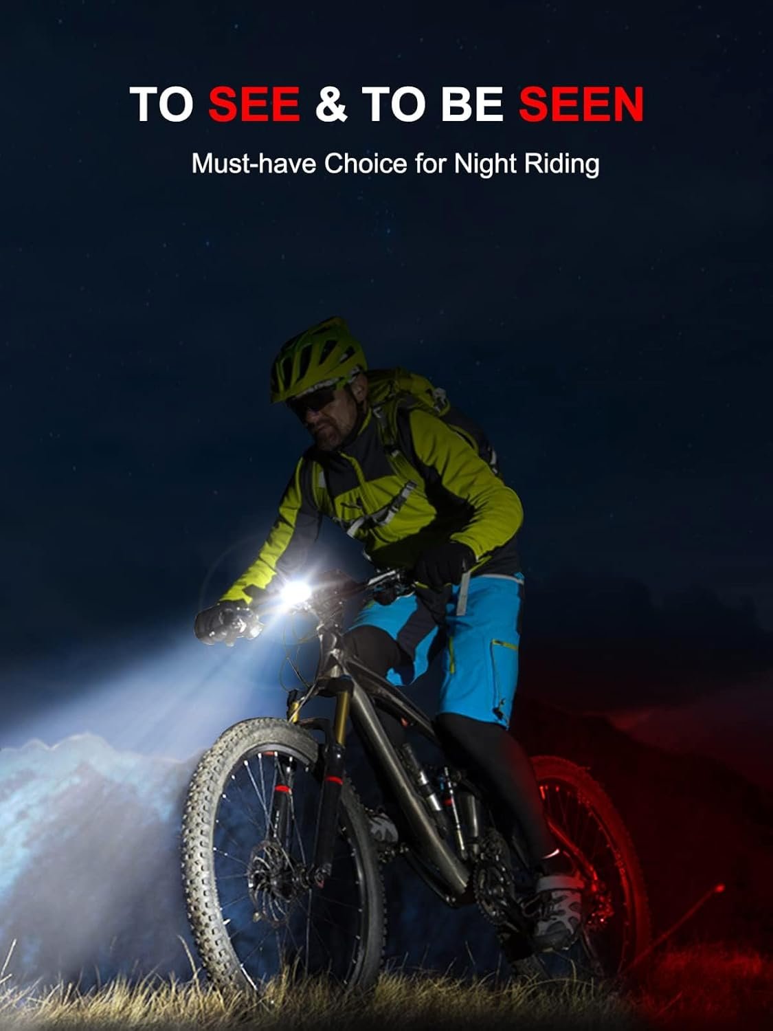 Rechargeable Fahrradlampe Bicycle Lights Set IPX6 Waterproof Front and Back Taillight Reflectors Led Bike Lights LED Accessories
