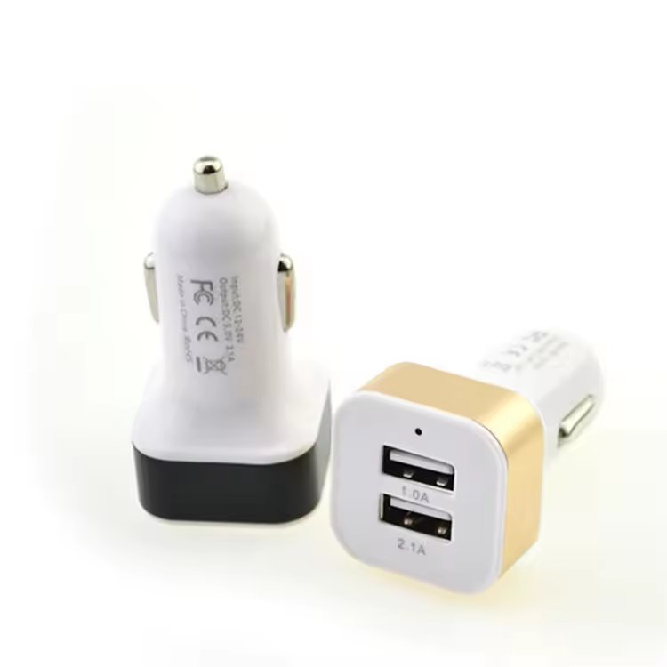 5V 2 A Mobile Phone Electric Accessory Battery Portable Usb 2 Port Car Charger for Smartphones