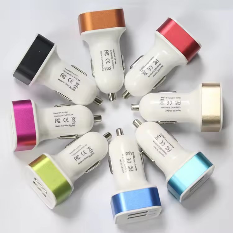 5V 2 A Mobile Phone Electric Accessory Battery Portable Usb 2 Port Car Charger for Smartphones