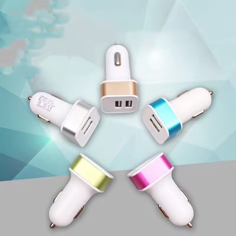5V 2 A Mobile Phone Electric Accessory Battery Portable Usb 2 Port Car Charger for Smartphones