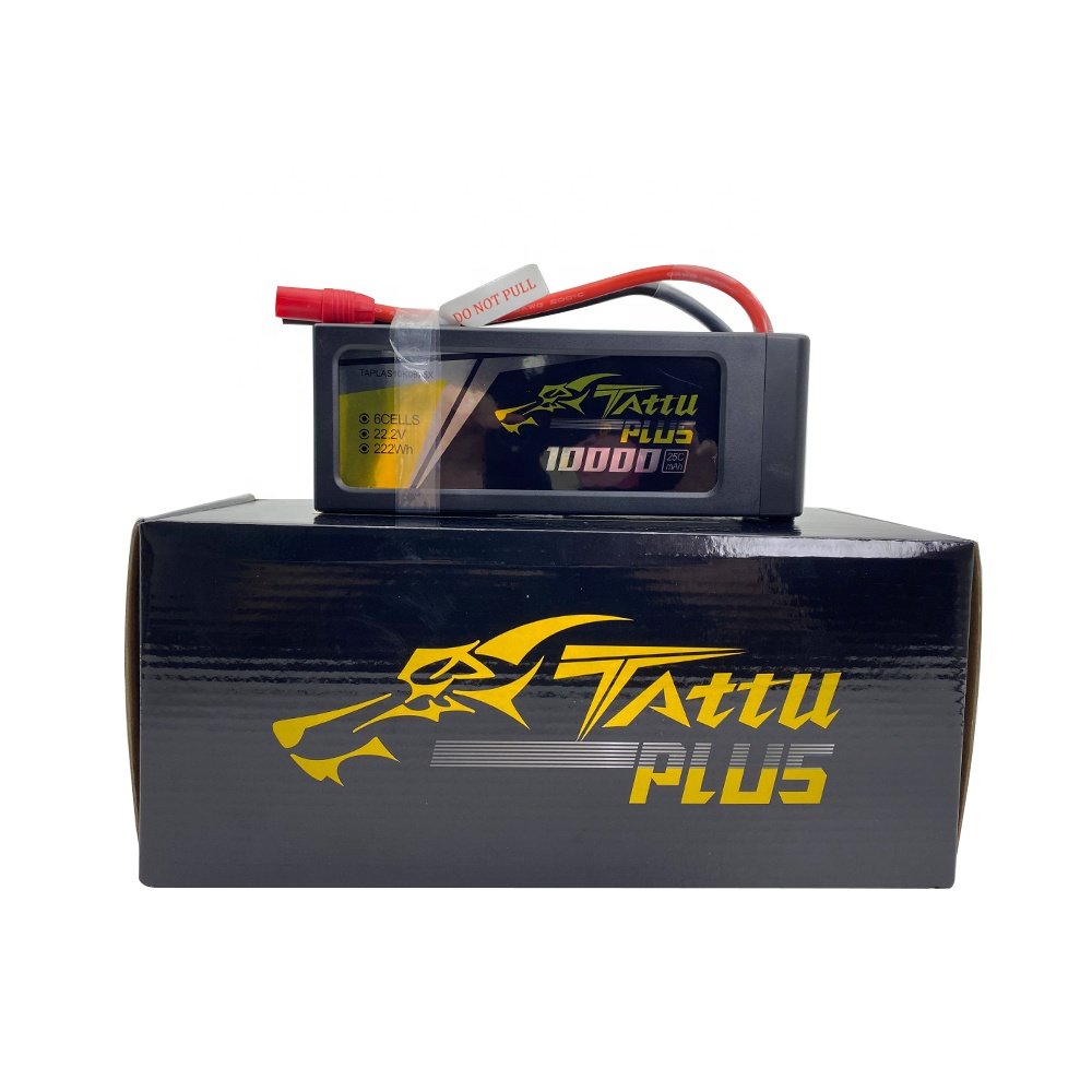 TATTU PLUS 10000mAh 22.2V 25C 6S1P Intelligent Battery FPV Drone Max Smart RC Lipo Battery With AS150 Plug Connector