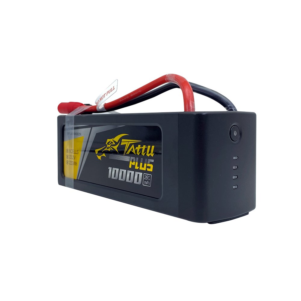 TATTU PLUS 10000mAh 22.2V 25C 6S1P Intelligent Battery FPV Drone Max Smart RC Lipo Battery With AS150 Plug Connector