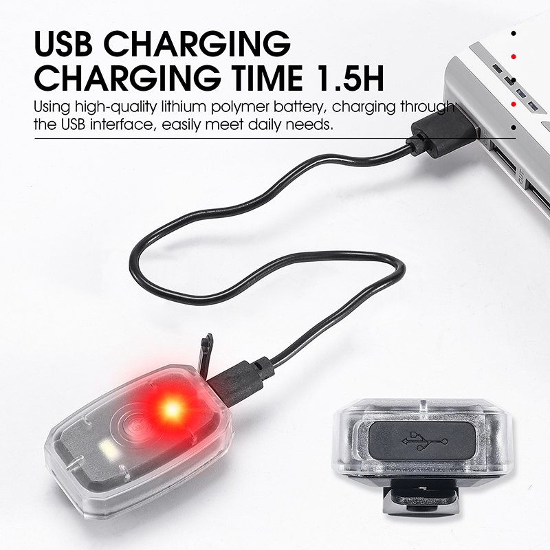 WEST BIKING Bike Cycle Taillight Waterproof Riding Rear Light Accessories LED USB Rechargeable Road Bicycle Lamp Saddle Light