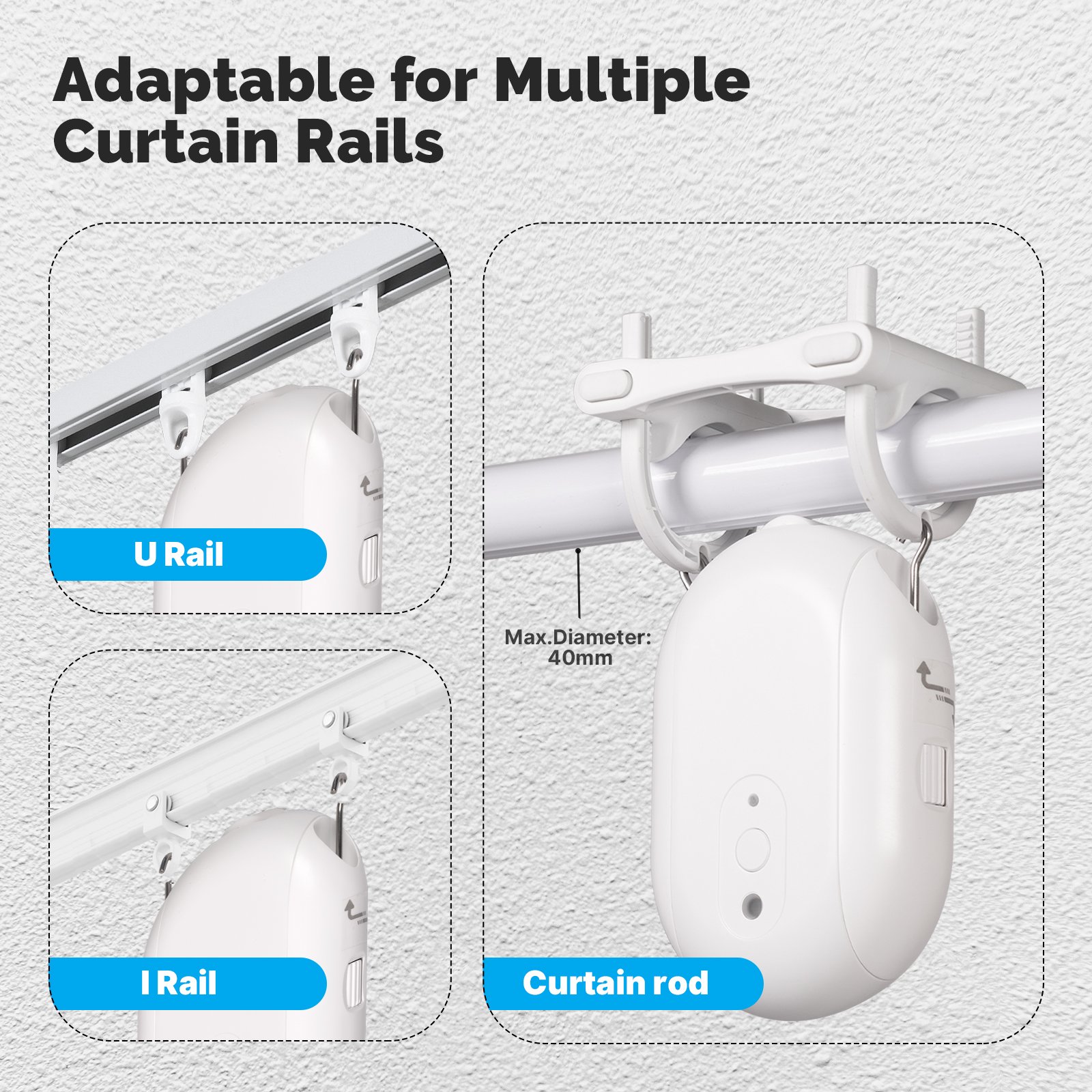 Tuya Smart Curtain bot Roman pole Automatic Curtain Opener Drivers WIFI Wireless Voice Remote Control Curtaini Robot