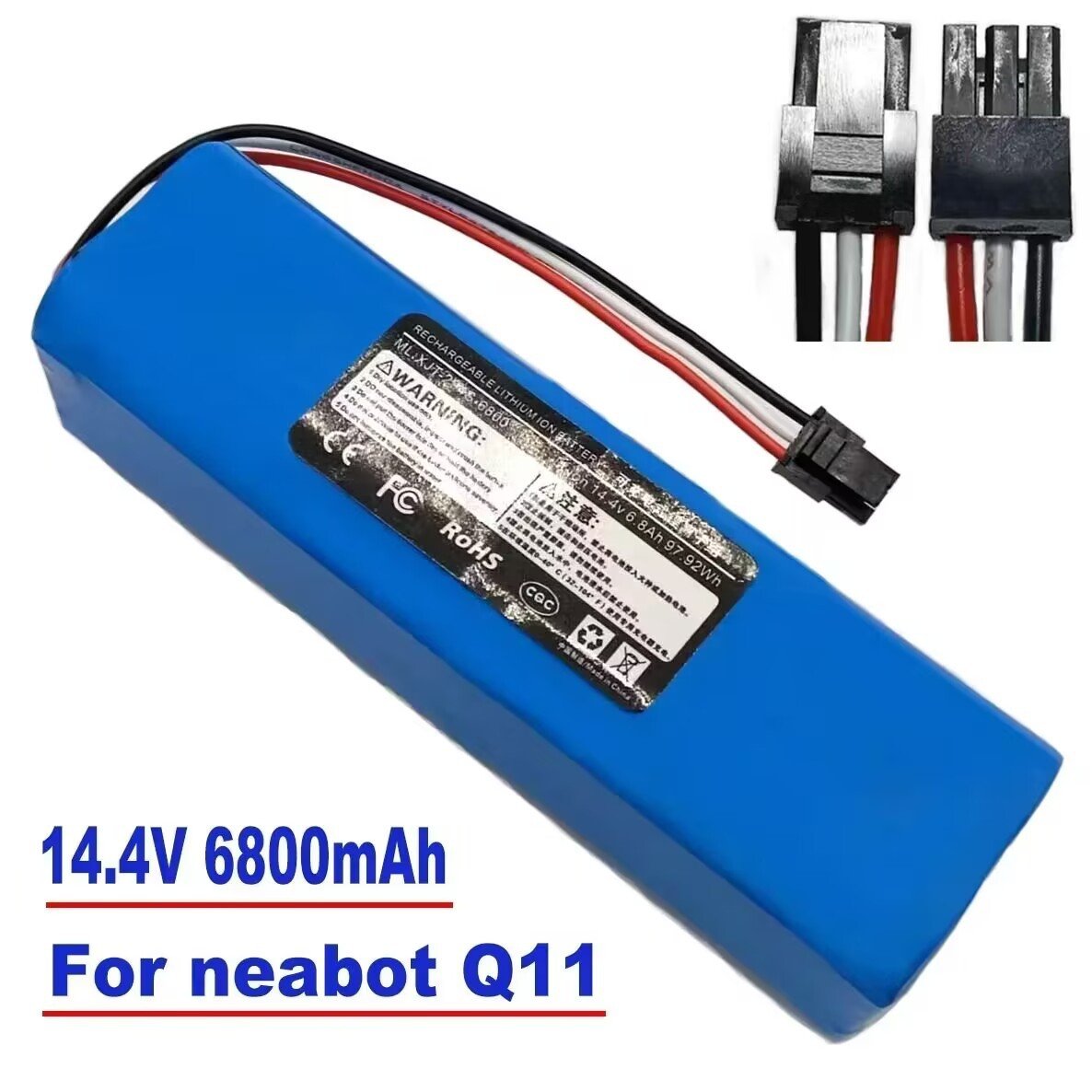 New 14.4V 6500mAh Original Rechargeable Li-ion Battery for Neabot Robotic Vacuum Cleaner Q11 Replace Accessories