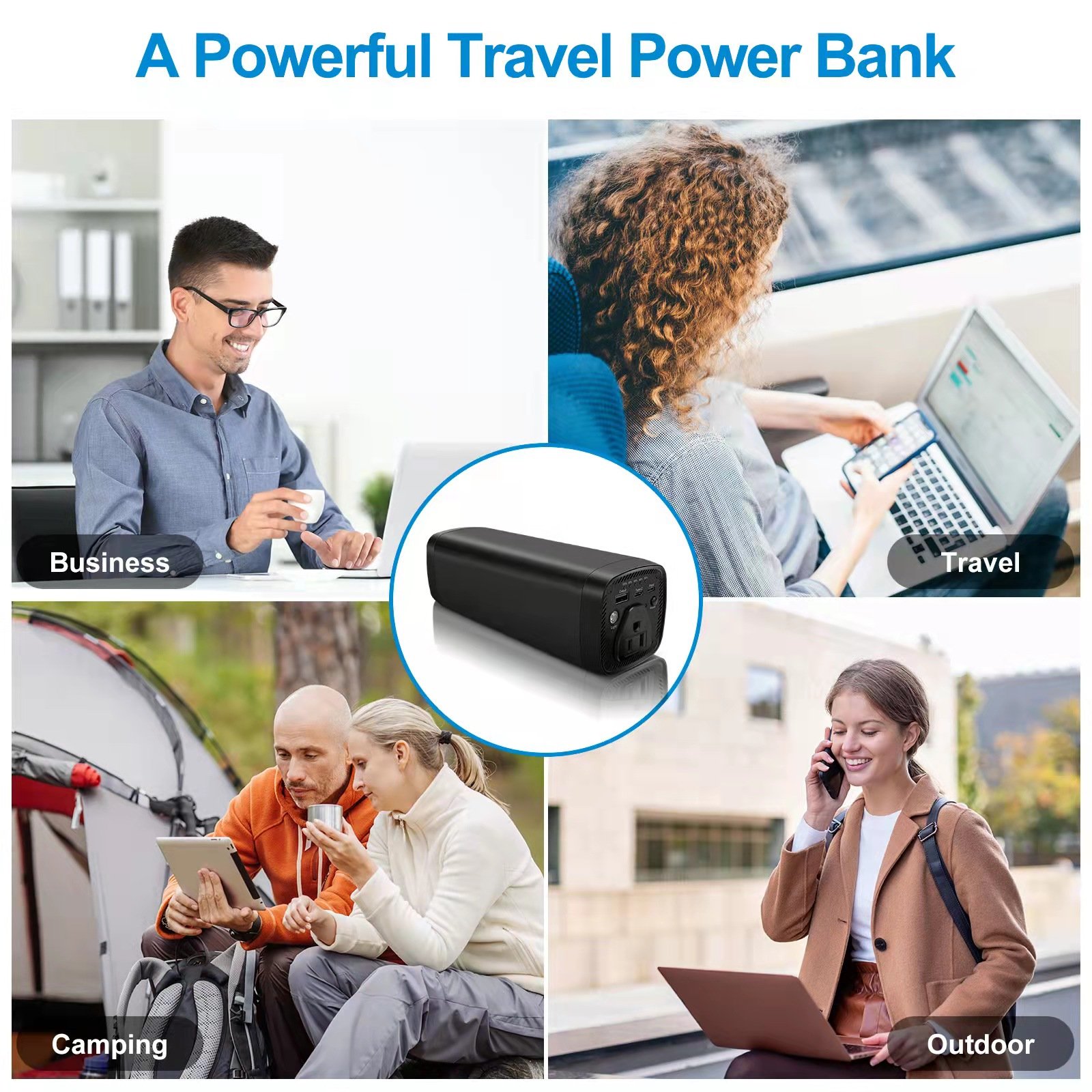 AC Power Bank Station for Laptop Cellphone 31200mAh 100W Portable Travel External Battery Pack Mobile Phone Charger Accessories