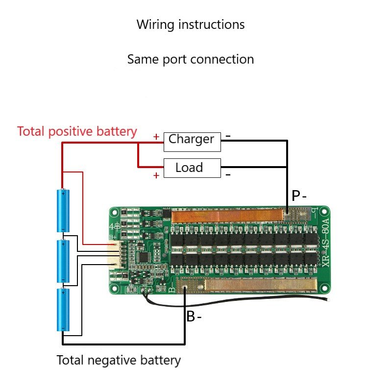 Hot Sale Battery Accessories BMS 4S 40A 50A with NTC + Balance for NCM or LiFePO4 Battery