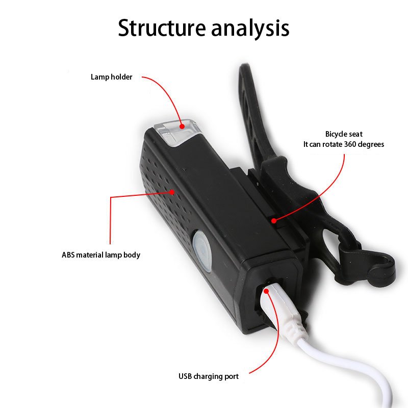 Wholesale USB LED Mountain Bike Lights Front and Back Headlamp Lamp Flashlight Cycling Safety Warning Light Bicycle Led Light