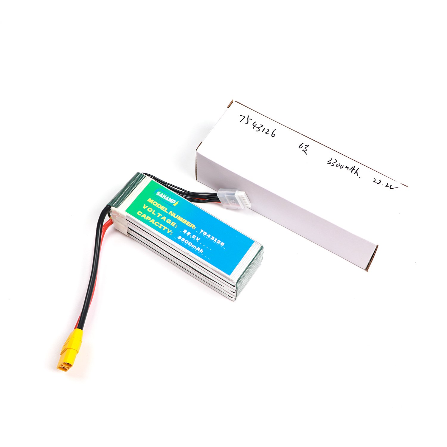 OEM 7543126 22.2V 3300mAh Lithium Ion Battery Pack for High Rate FPV Unmanned Aerial Vehicle 15Ah Capacity