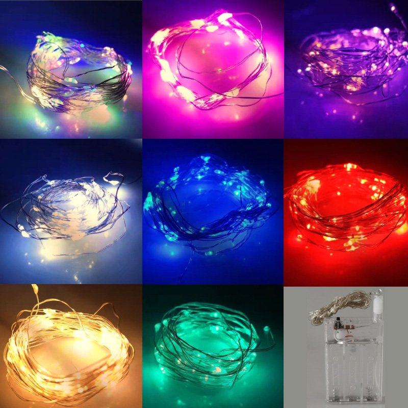DJTSN Handheld Remote Control 5M Luminous LED BOBO Balloon Fairy Night Twinkle Light up Battery Box Glow in the dark Accessory