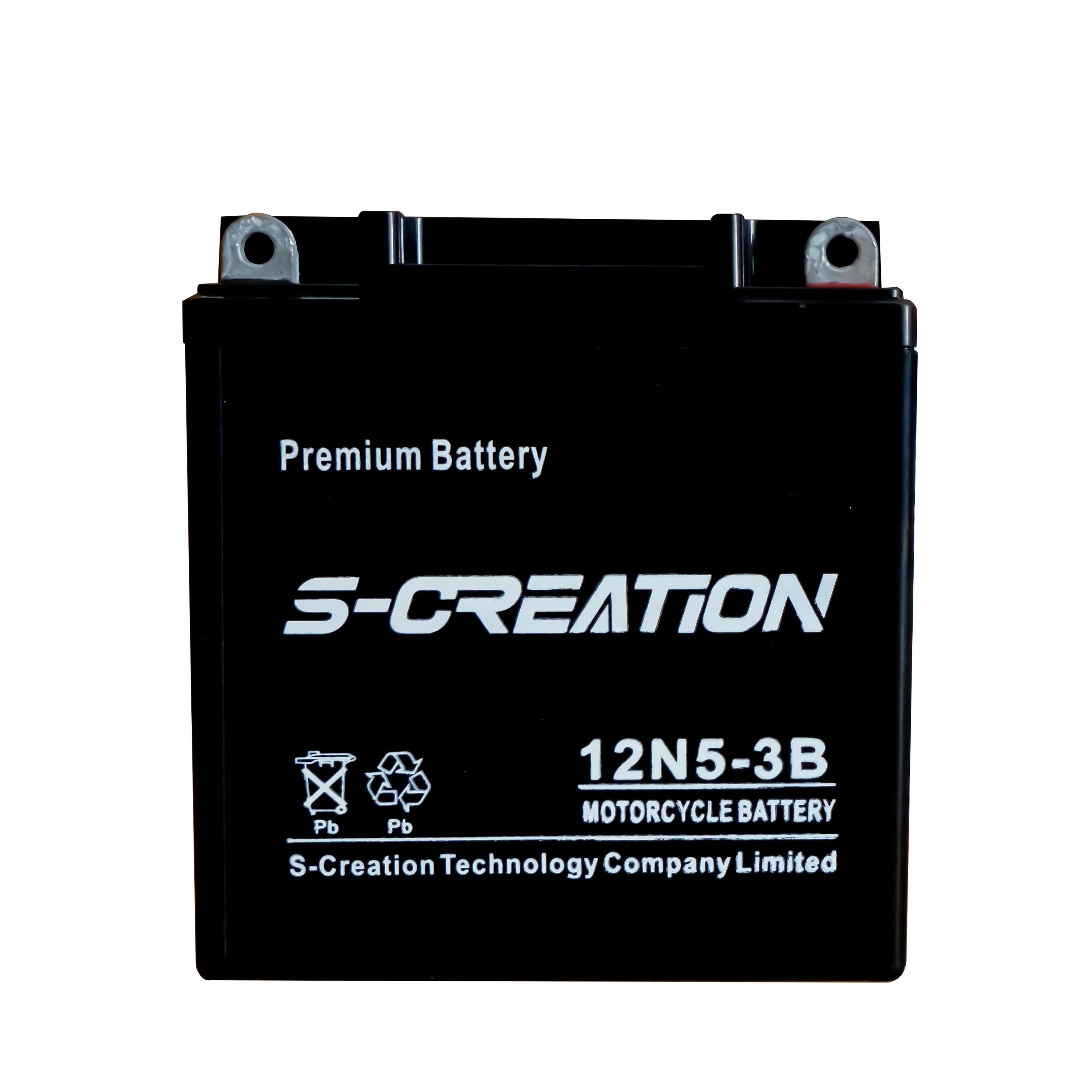 12N5-3B 12V 5AH Rechargeable Motorcycle Battery for cheap price maintenance free motorcycle battery