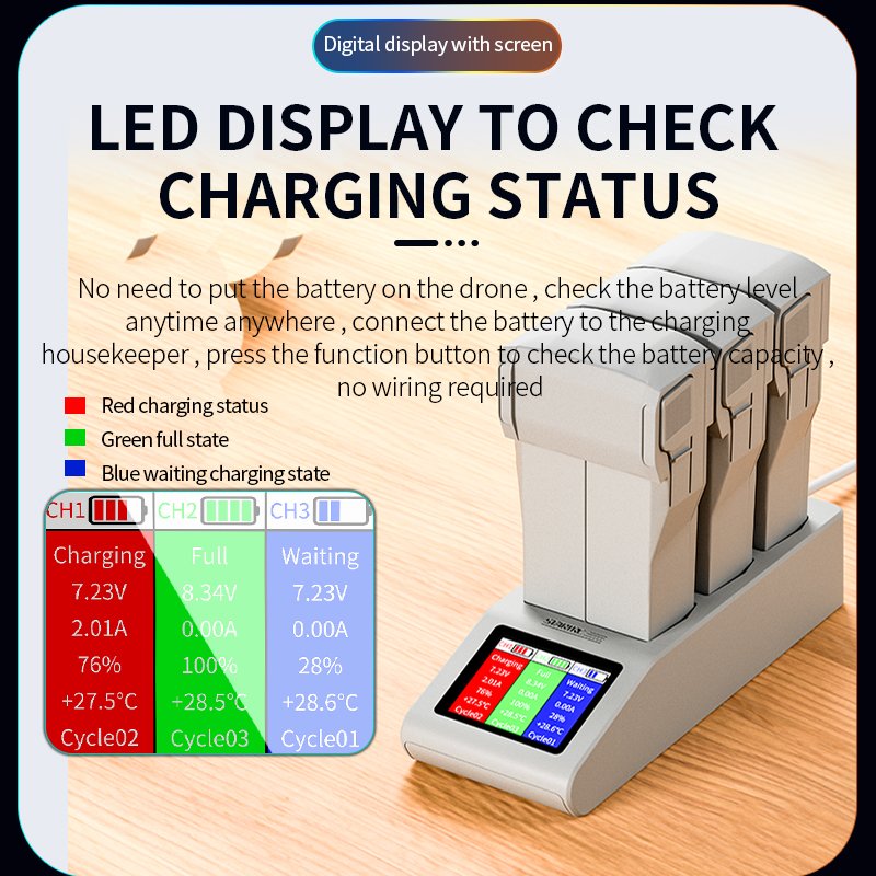 STARTRC Intelligent Battery Charger for DJI Mini 4 Pro Drone Batteries Charging hub for DJI Mini 3 Pro Smart Charger Accessory