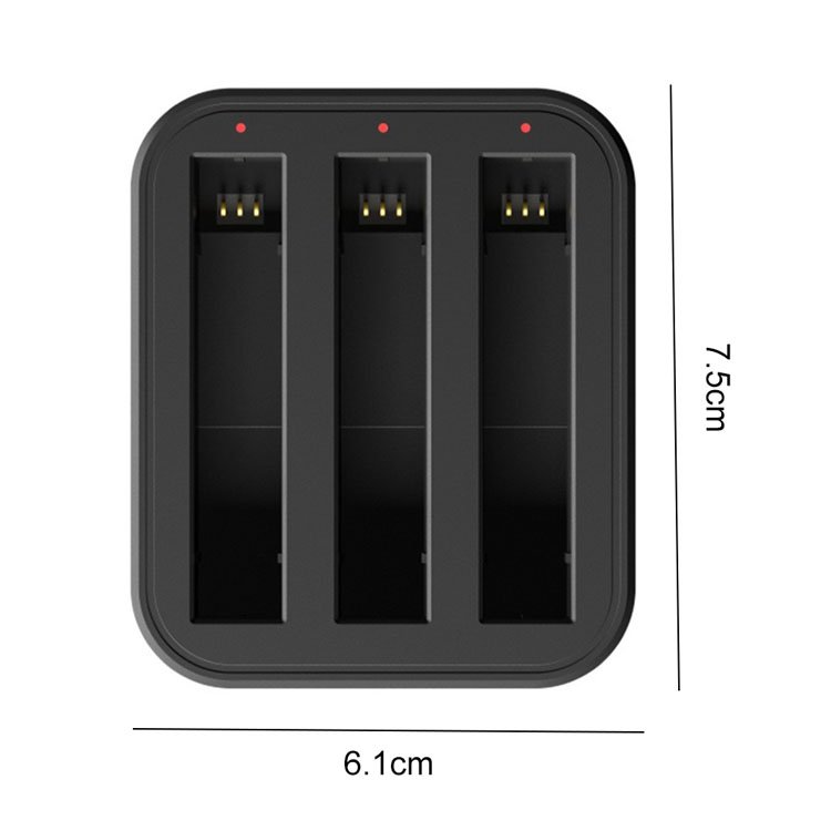 YEAH Tri-Slot Batteries Fast Charger Hub for Insta360 One X2 X3 Action Sports Camera Charging Accessories