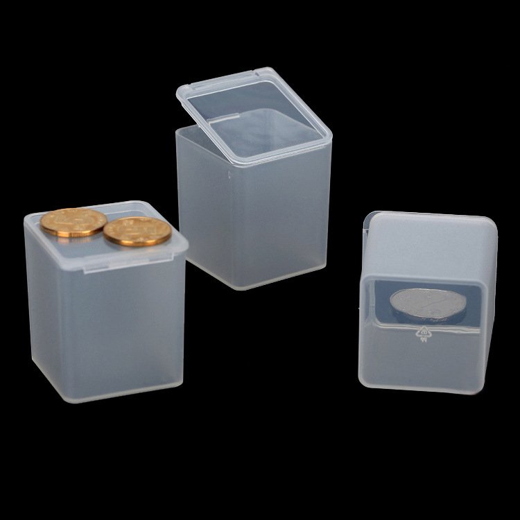 Low MOQ Square Rectangular Transparent Plastic Case Storage Box For Packing Electronic Accessories Battery Coin Fish hook Chip