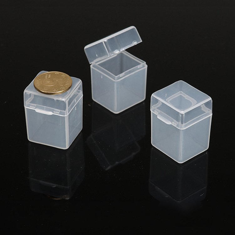 Low MOQ Square Rectangular Transparent Plastic Case Storage Box For Packing Electronic Accessories Battery Coin Fish hook Chip