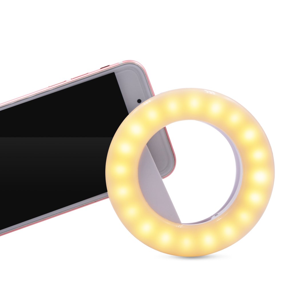 USB rechargeable clip on dimmable tiktok led camera phone accessories fill selfie photographic lighting