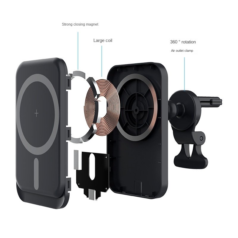 KC car magnetic wireless charger is suitable for 12 15W navigation bracket