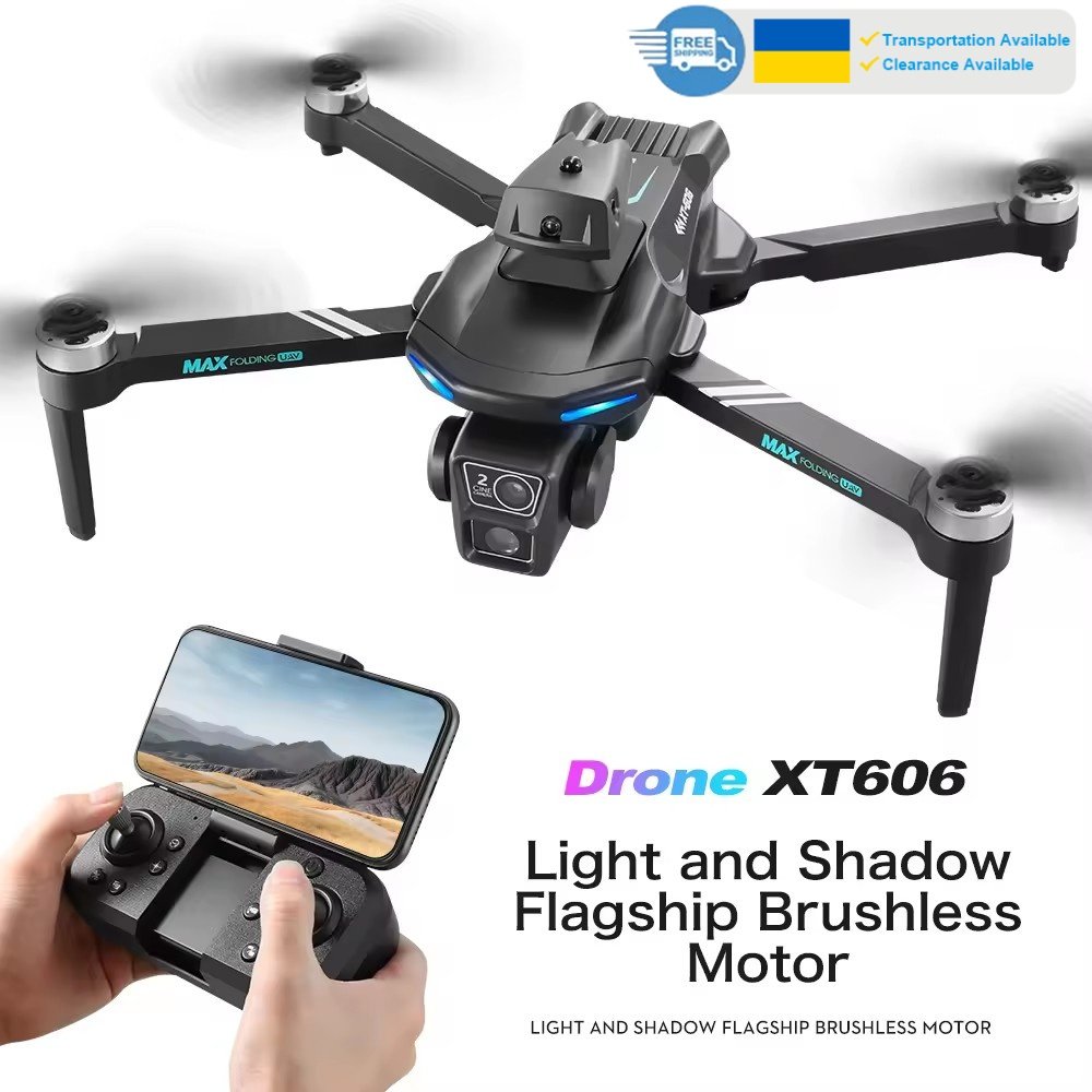 Drone Accessories Brushless Aerial Photography Drone XT606 HD Camera Drone With Optical Flow obstacle