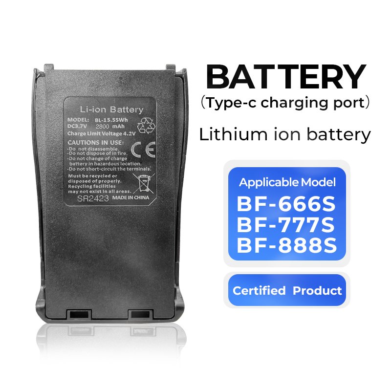 Baofeng Bf888s Battery Bf777s Bf666s Baofeng Walkie Talkie With High Battery Capacity 2800mAh
