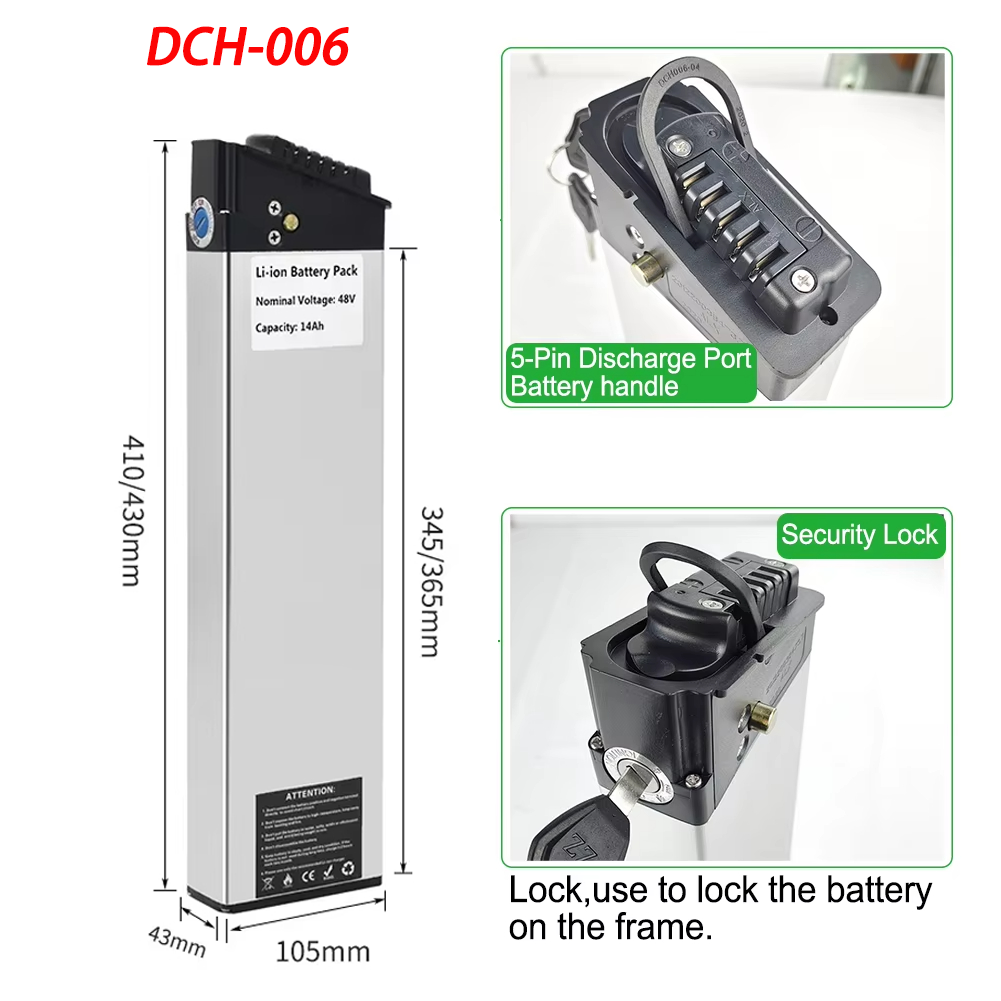 DCH006 DCH009 ebike Battery36v 10ah 48v 15ah battri 18650 bateria lithium Battery for Fold Electric Bicycle