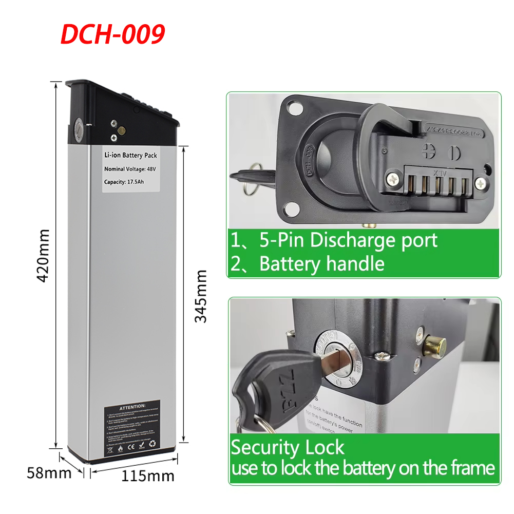 DCH006 DCH009 ebike Battery36v 10ah 48v 15ah battri 18650 bateria lithium Battery for Fold Electric Bicycle