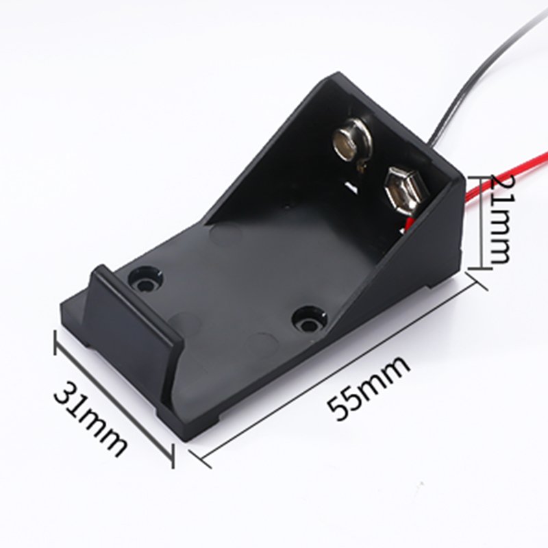 Single DC 9V Battery Holder with Wire Leads Battery Box for Nine VAC