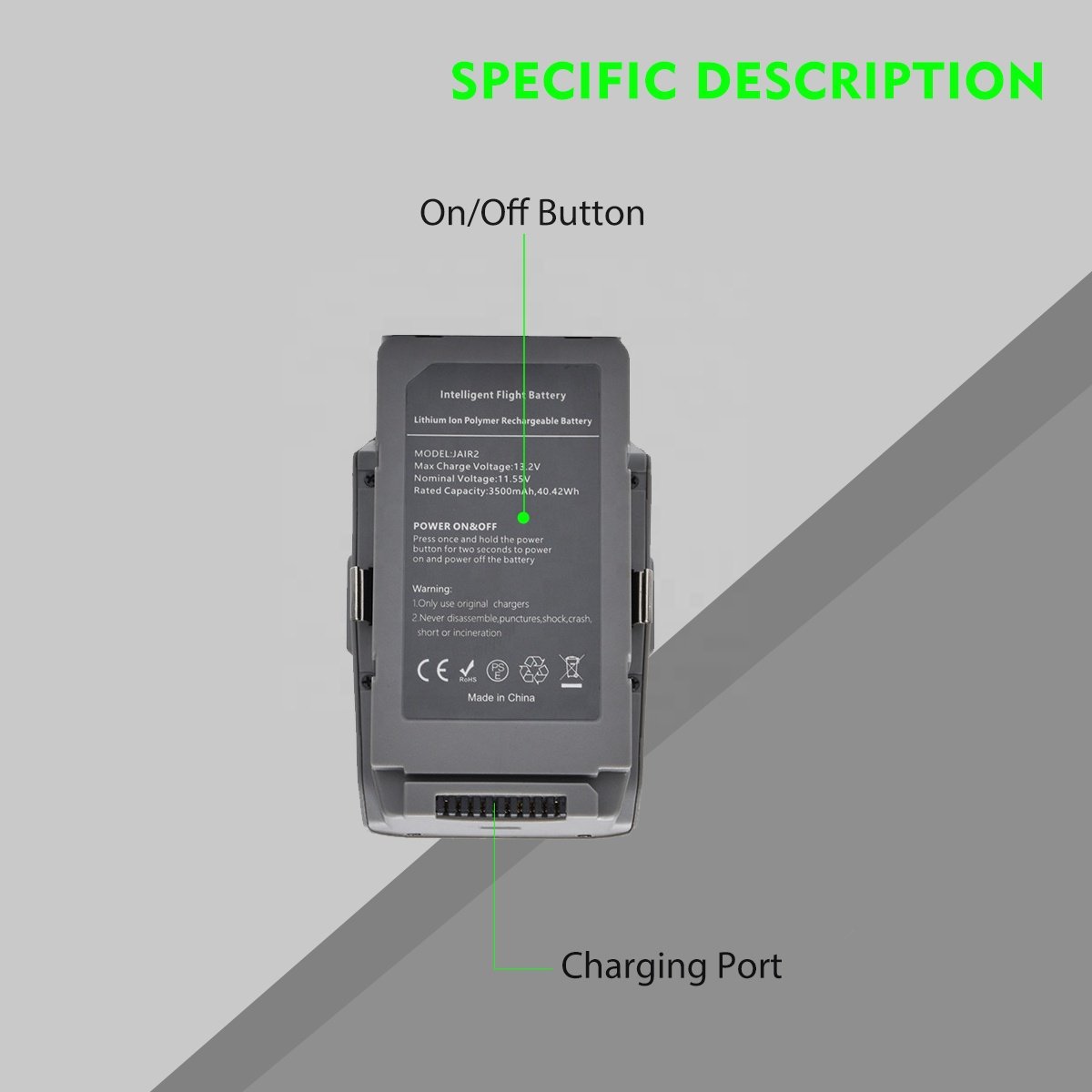 11.6V 3500mAh Air 2s Drone Intelligent Flight Batterie Replacement Li-Po for DJI Mavic Air 2 /Air 2s Battery Accessories