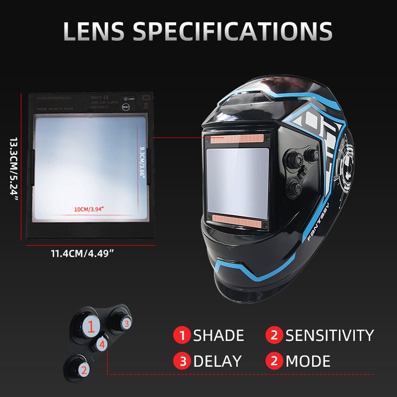 Large Window Welding Mask Protective Mask For Welders Full Face Protection Large True Color Window Large Window 100*93