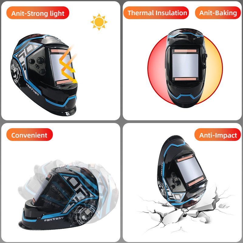 Large Window Welding Mask Protective Mask For Welders Full Face Protection Large True Color Window Large Window 100*93