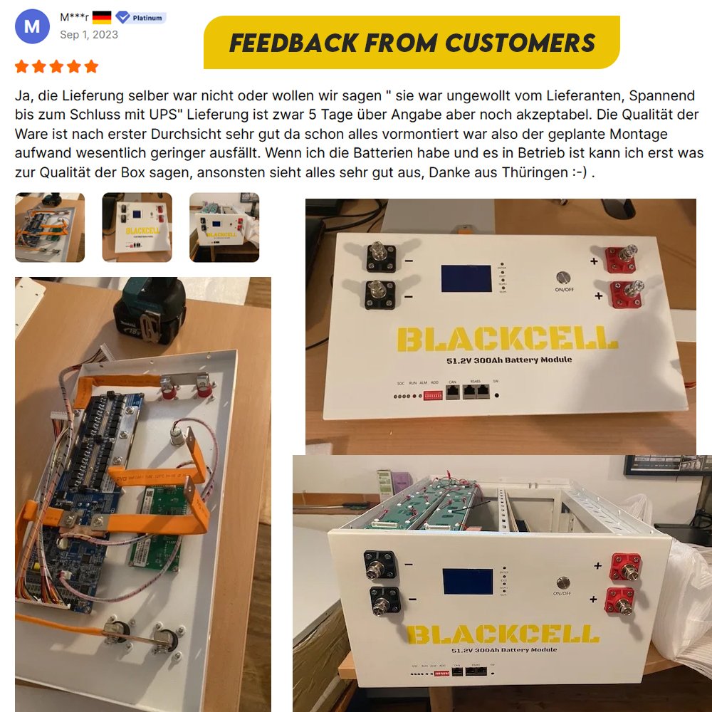 Blackcell Diy battery Box Kit 16S 280Ah 302Ah active balance Empty Box Case Battery Accessories For 48V Lifepo4 Battery