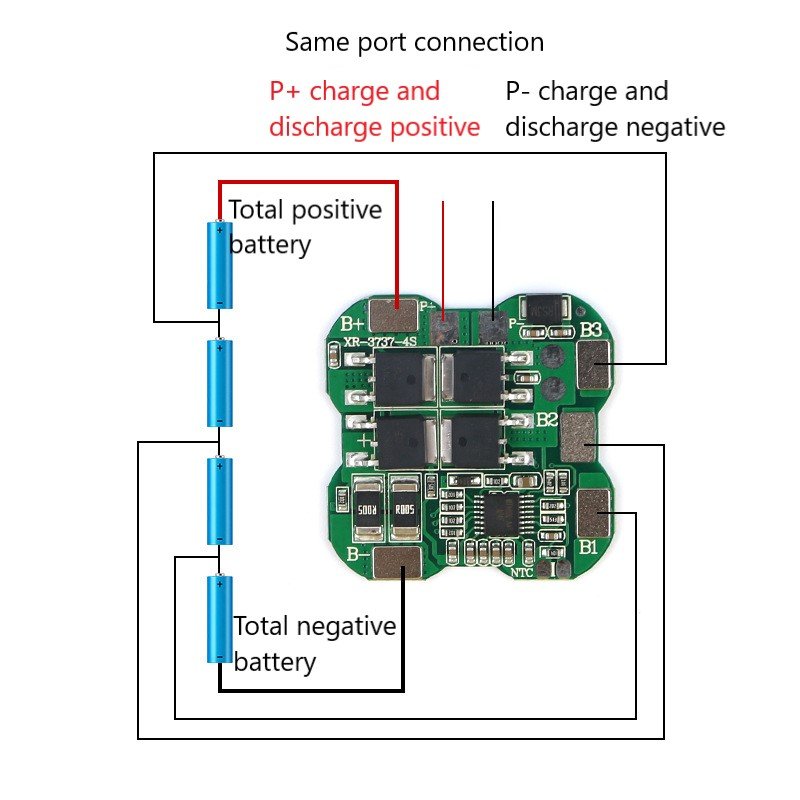 bms for lithium ion battery 4S BMS 12A 14.8V 18650 battery top battery accessories