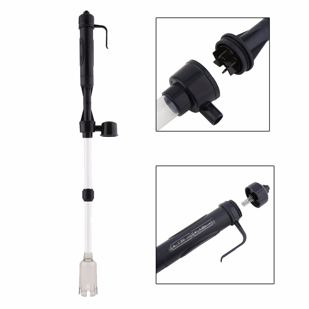 Battery Powered Aquarium Gravel Cleaner for Fish Tank Siphon Vacuum Water Change
