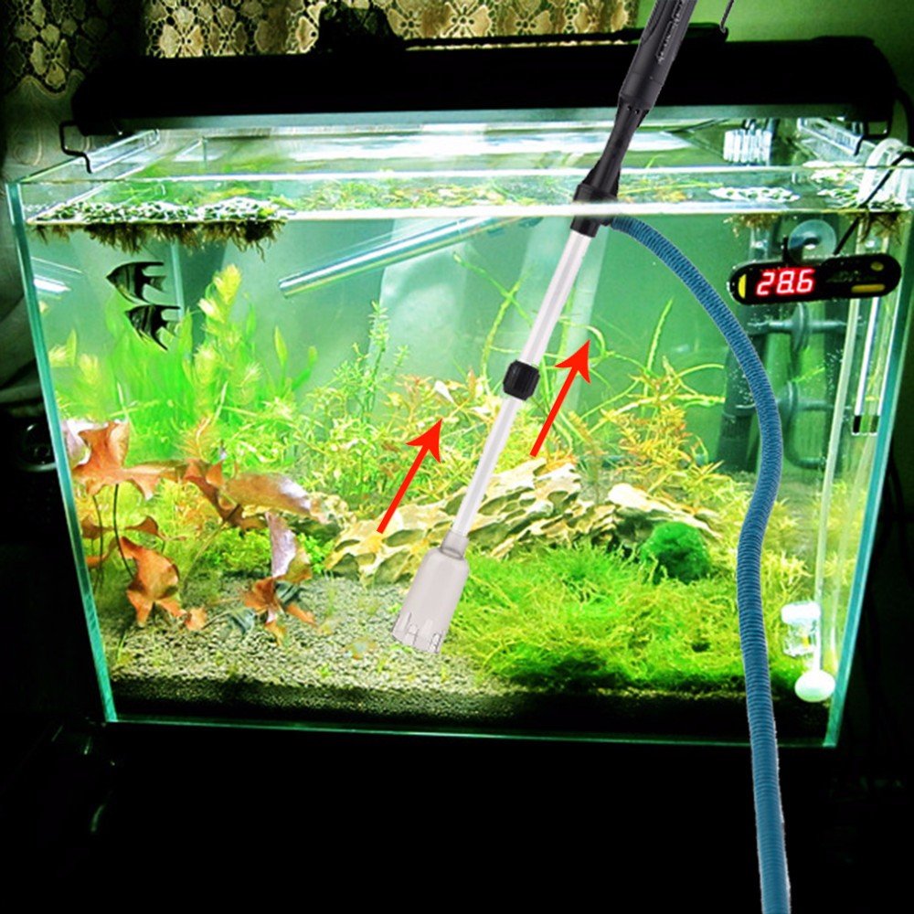 Battery Powered Aquarium Gravel Cleaner for Fish Tank Siphon Vacuum Water Change