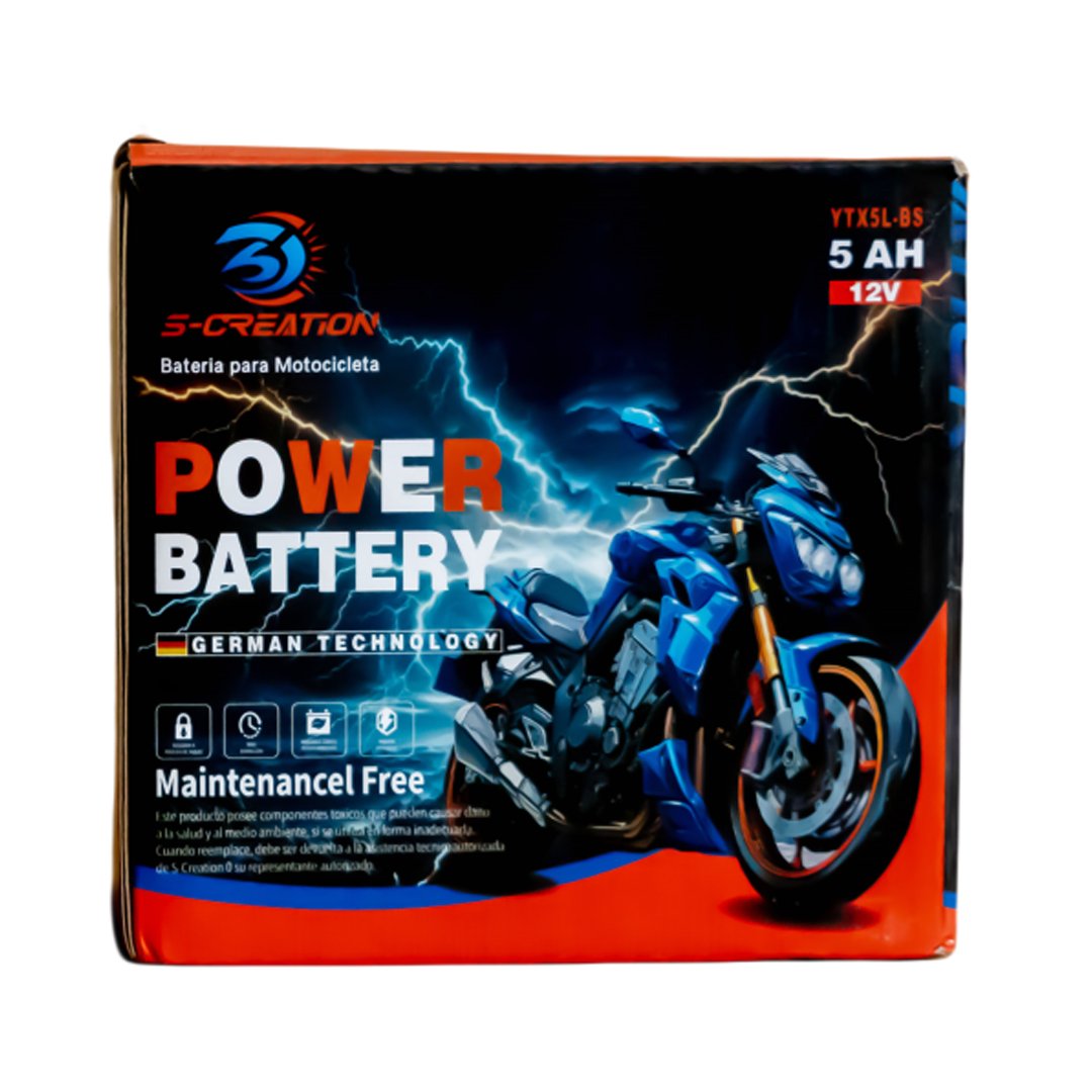 YTX5L-BS 12V5AH Lead-acid AGM Battery Electronic Accessories Wholesale Rechargeable Motorcycle Battery