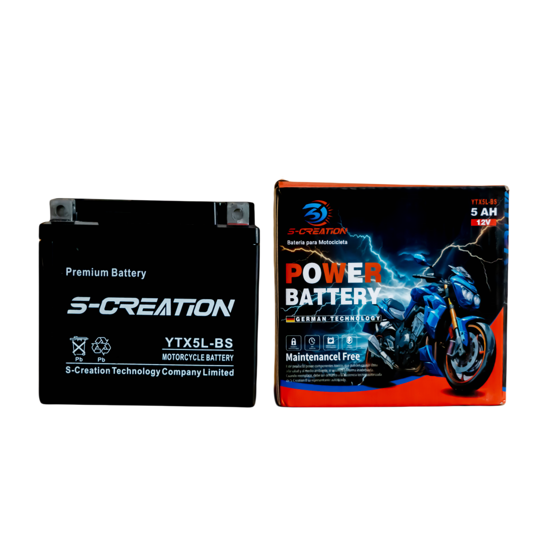 YTX5L-BS 12V5AH Lead-acid AGM Battery Electronic Accessories Wholesale Rechargeable Motorcycle Battery