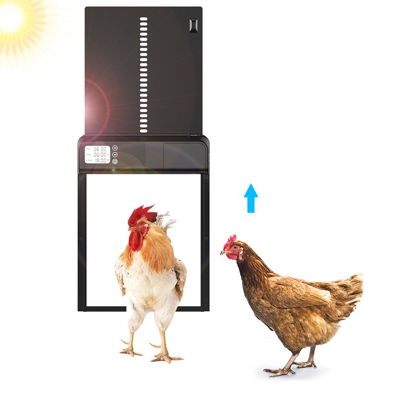 6.7 Automatic Chicken Coop Door Chicken Door with Timer Battery Powered Auto Door Opener of Full Aluminum Predator-Proof for Chi