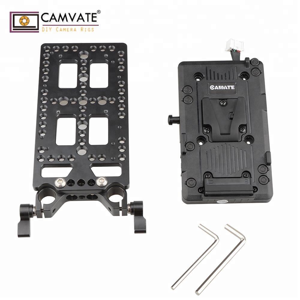 CAMVATE V-lock dual battery mounting plate mount for URSA Mini photographic accessories