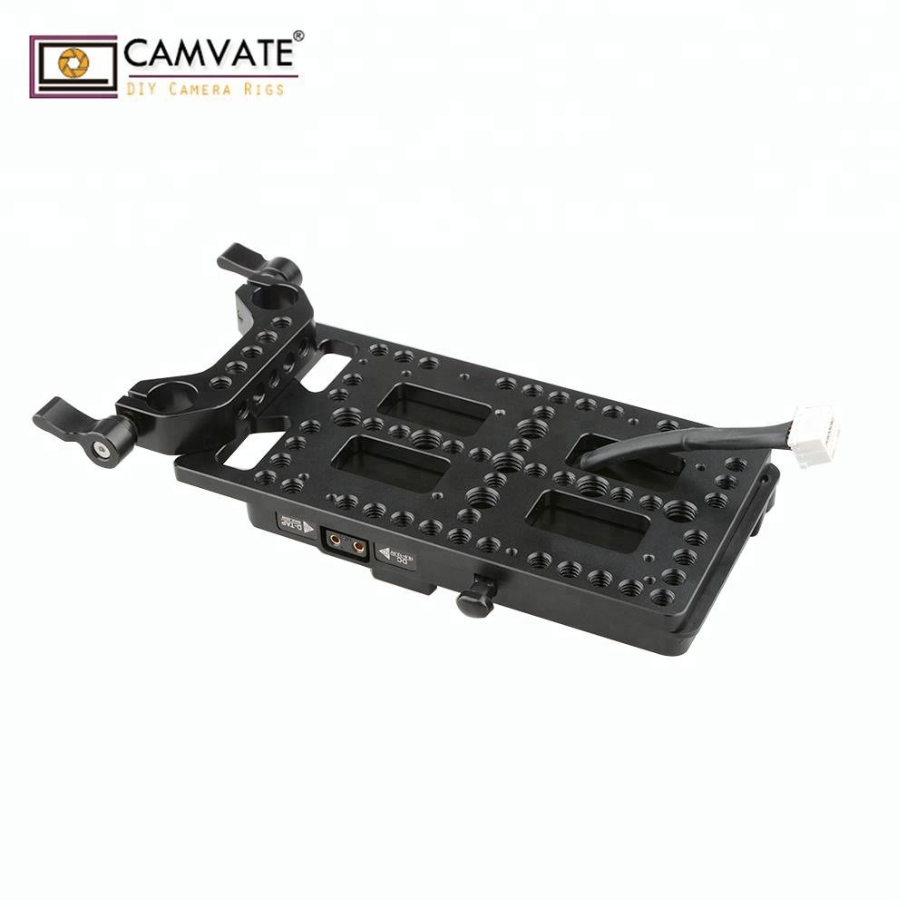 CAMVATE V-lock dual battery mounting plate mount for URSA Mini photographic accessories