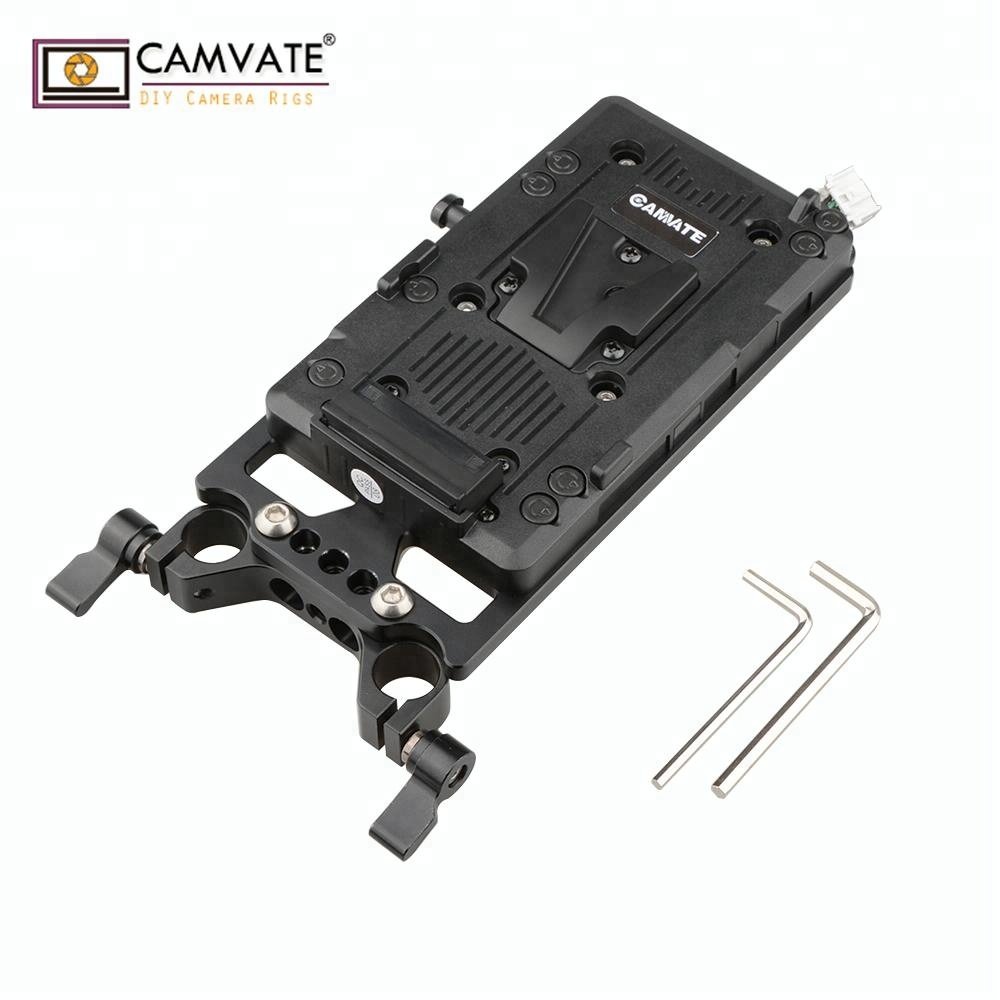 CAMVATE V-lock dual battery mounting plate mount for URSA Mini photographic accessories