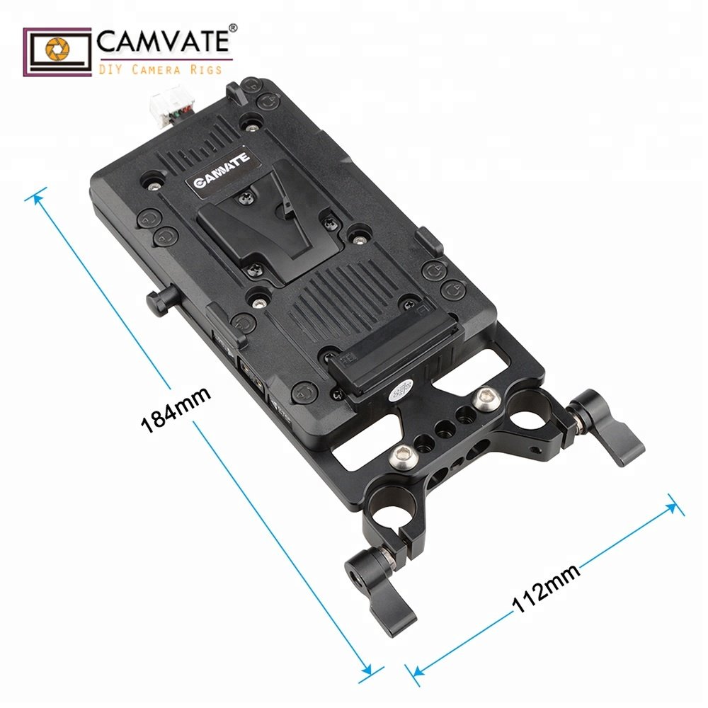 CAMVATE V-lock dual battery mounting plate mount for URSA Mini photographic accessories