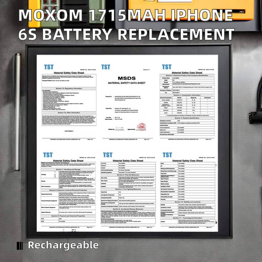 Moxom 1715mAh Replacement Battery Accessories for iPhone 6S Mobile Phone Battery