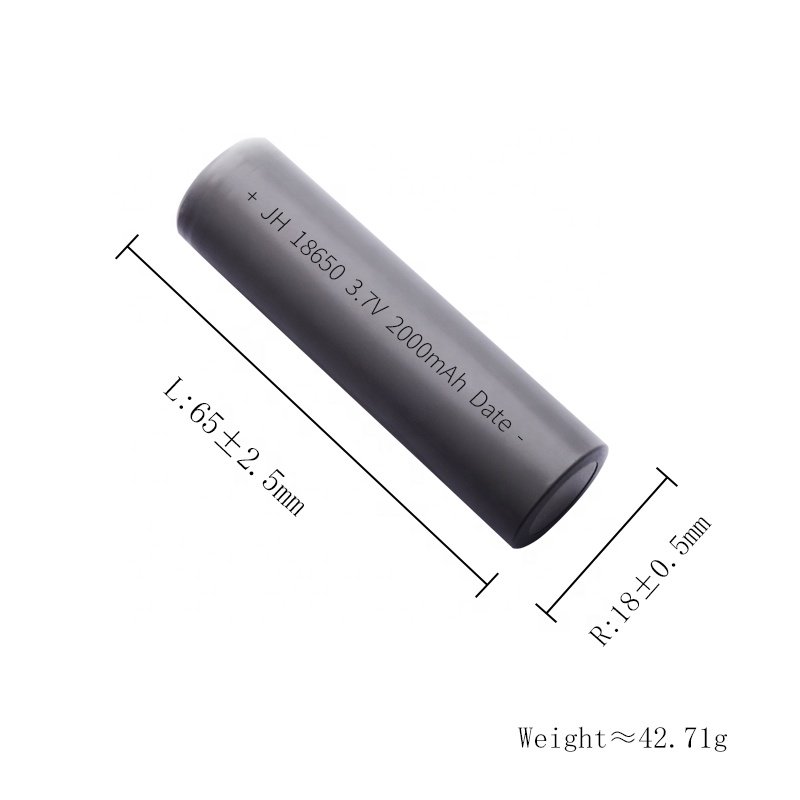 Custom 18650 battery 3.7v 8C li-ion rechargeable batteries 2000mAh battery pack for device