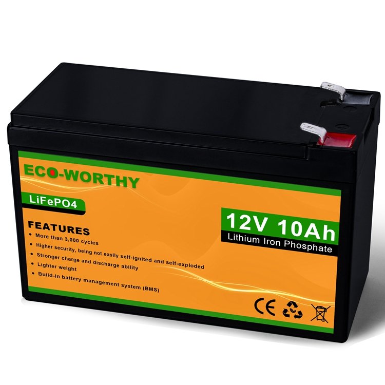 Eco-worthy 12v 10ah Batteries Lithium 24v Rechargeable Solar Energy Storage Household Pack Lifepo4 Battery