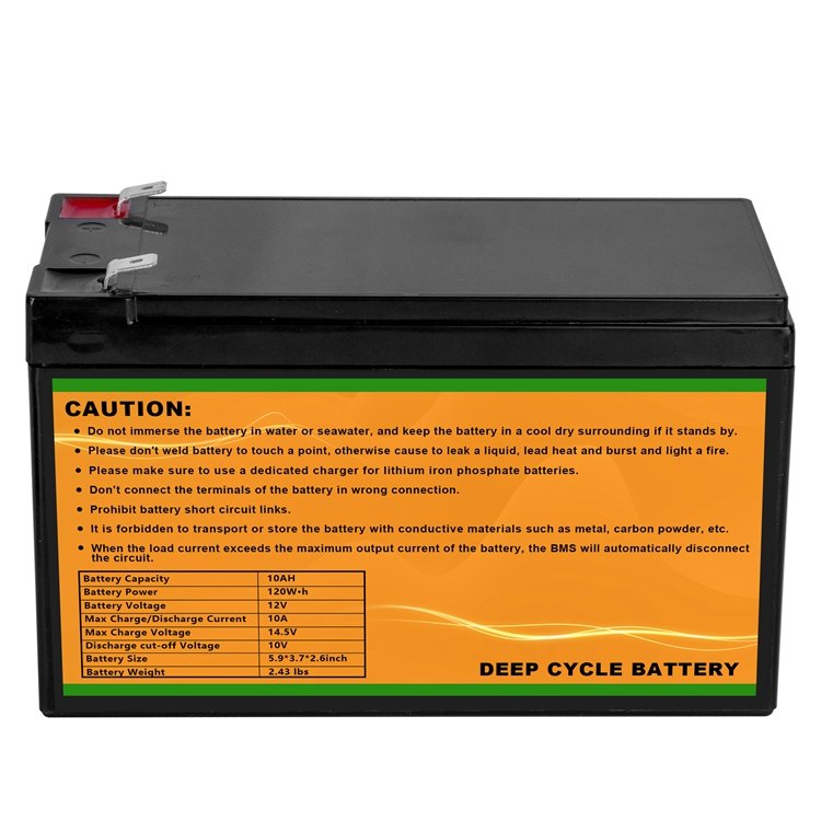 Eco-worthy 12v 10ah Batteries Lithium 24v Rechargeable Solar Energy Storage Household Pack Lifepo4 Battery