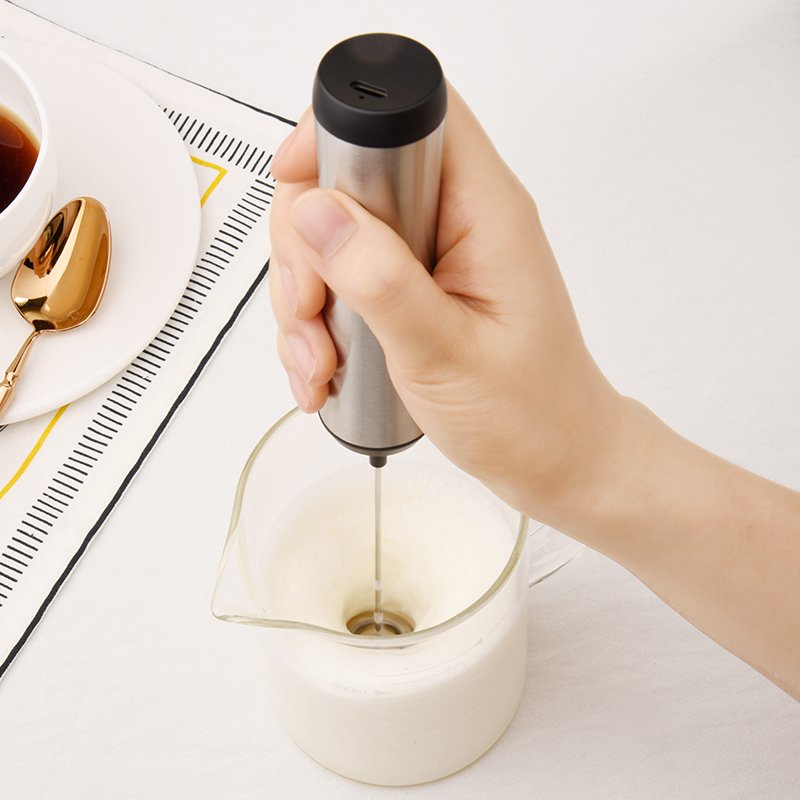 Kitchen Accessories USB Rechargeable Handheld Electric Milk Frother Coffeer Electric Milk Frother