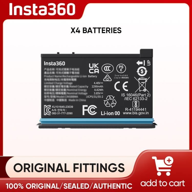 Insta360 X4 Battery including Battery Storage Case Fast Charger Hub w/3 slots For Insta360 ONE X4 Original X4 Power Accessories
