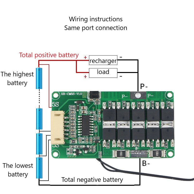 Good Price Factory Battery Accessories 5S 15A BMS 20A 25A with NTC Battery Management System PCM