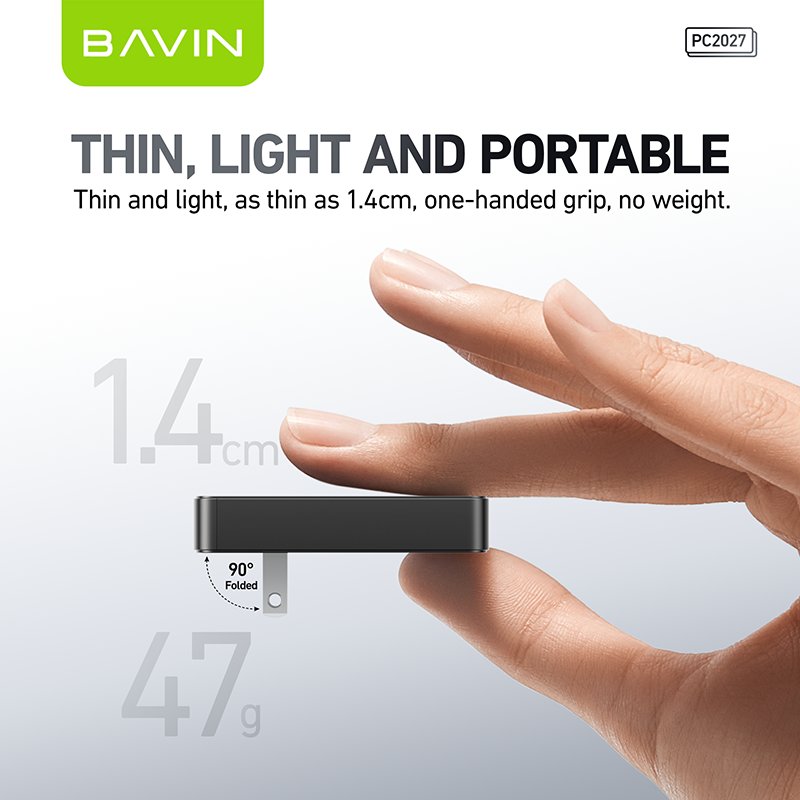BAVIN PC2027 PD 20w thin light type c compact size mobile phone fast wall charger with charging cable